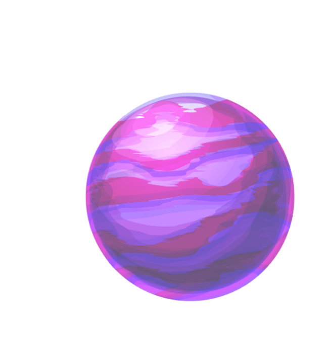 Purple Gas Giant Planet